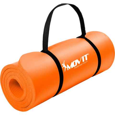 MOVIT Yogamatte XXL Pilates Gymnastikmatte, Yogamatte, Training (schadstoffgeprüft, mit Verschlussband), 190x100x1,5cm oder 190x60x1,5cm oder 183x60x1,0cm, Größen-, Farbwahl