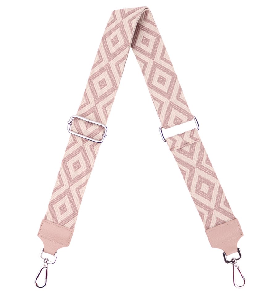 MIRROSI Schulterriemen Made in Italy aus Echtleder Schultergurt für Tasche zum Wechseln (Farben in: Rosa,Rot,Babyrosa,Orange,Flieder,Weiß, 1x Taschengurt) 5cm Breit Bohemian Style