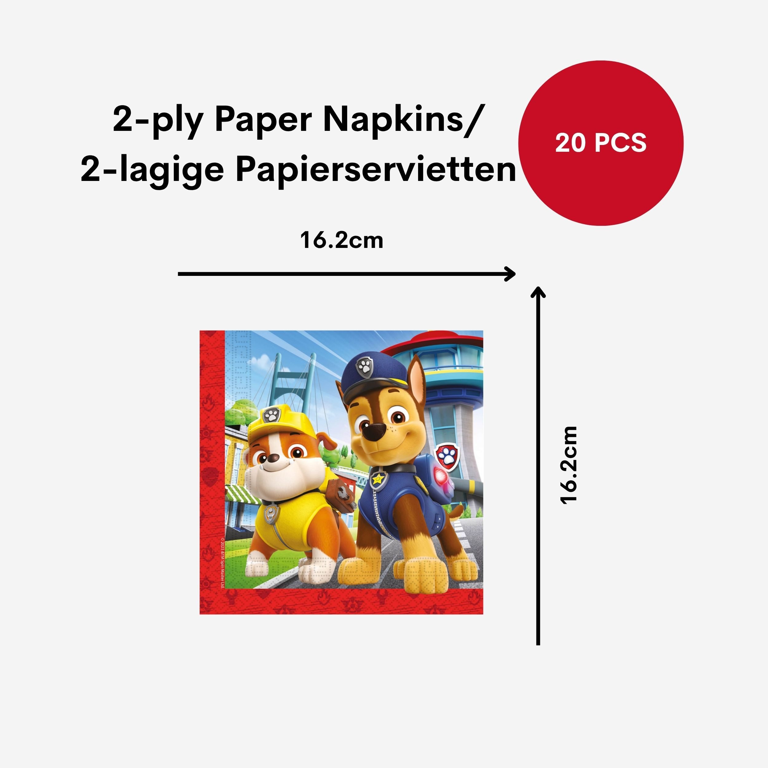 Procos Einweggeschirr-Set Paw Patrol Partygeschirr Set 52-tlg Kindergeburtstag Rescue Heroes, 16 Personen – Bild 5 von 5