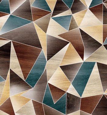 MyMaxxi Dekorationsfolie Türtapete Abstrakte kleine Dreiecke in Holz Farben