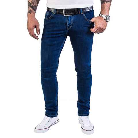 Rock Creek Slim-fit-Jeans Herren Jeans Stonewashed Blau RC-2139