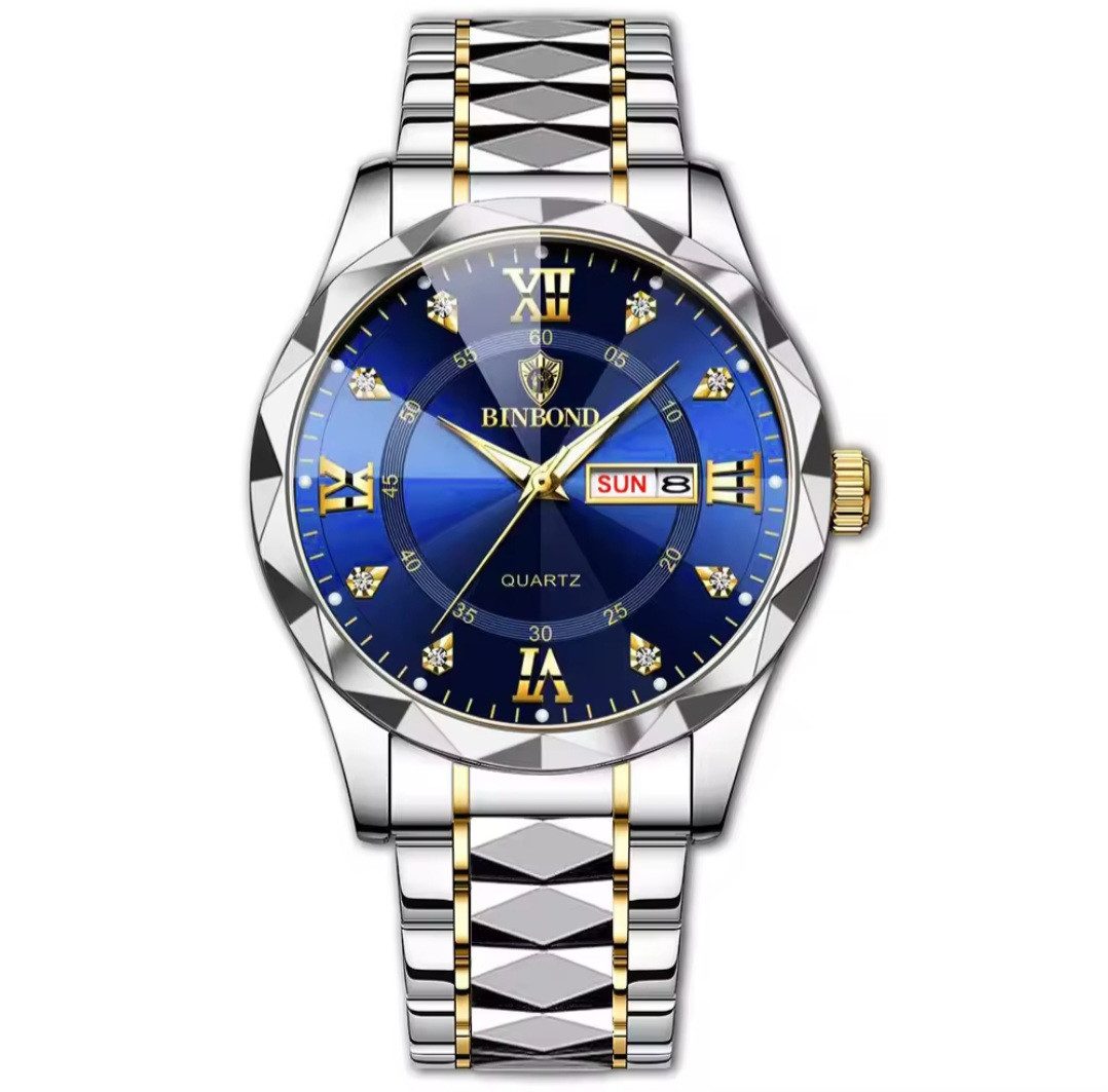 BinBond Quarzuhr Multifunktionsuhr Armbanduhr Chronograph Herrenuhr günstig online kaufen
