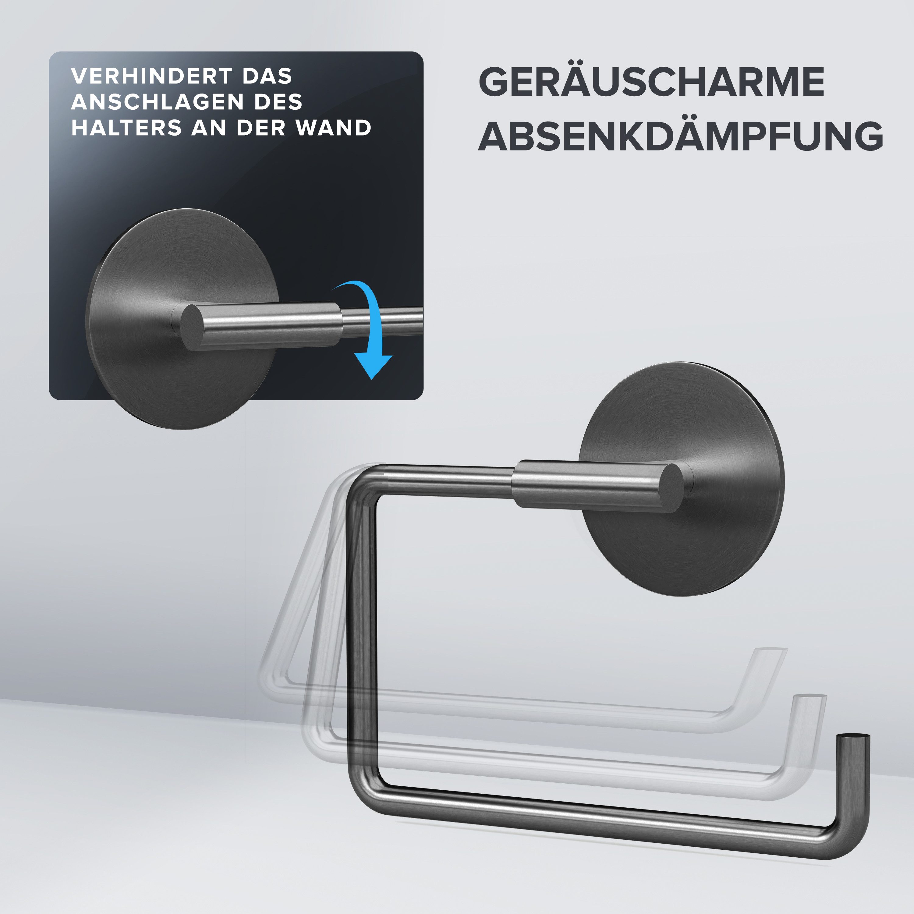 ovimar Toilettenpapierhalter Skardstind (1-St), aus Edelstahl in Gunmetal z günstig online kaufen