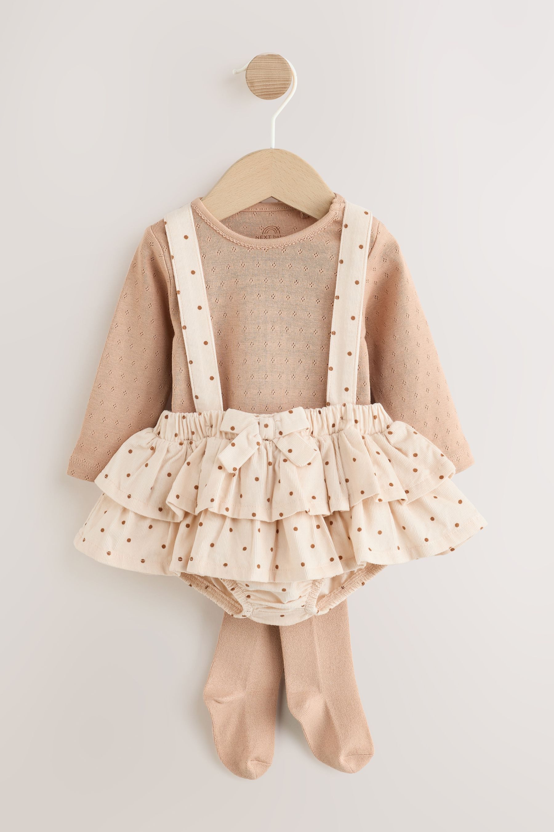 Next Strampler 3er Baby Set: Bodysuit, Ballonrock, Strumpfhose (3-tlg)