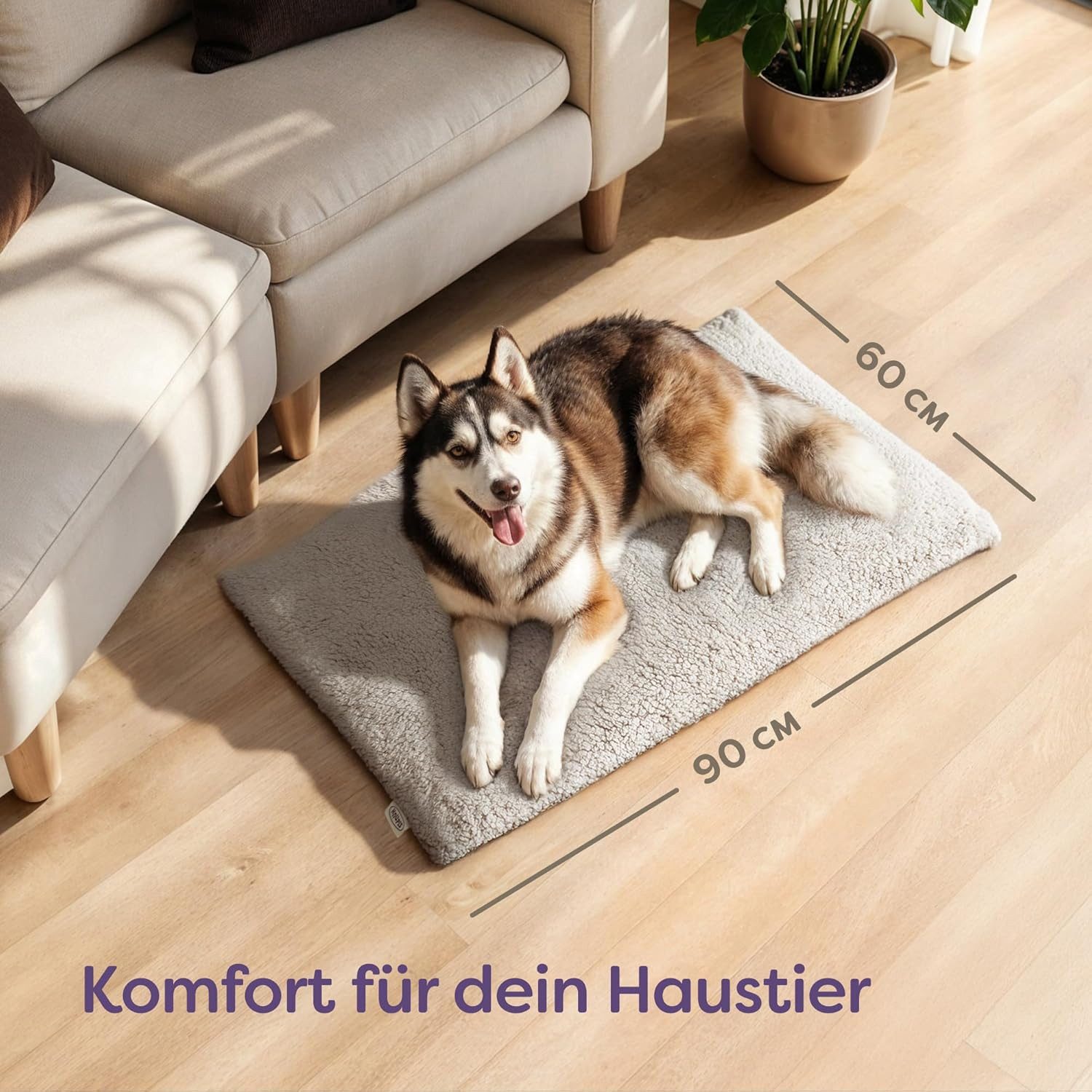 Knupis Tierdecke HAUPT - Selbstheizende Hundedecke - Große Hundematte 90x60 günstig online kaufen