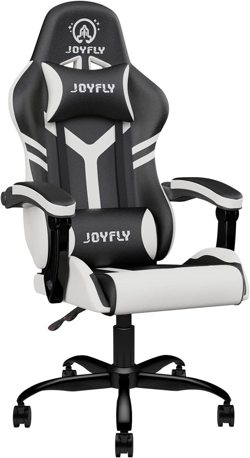 Ergonomischer Gaming-Stuhl – Gamer-Stühle mit Lendenkissen + Kopfstütze,  höhenverstellbarer Büro- und Computerstuhl für Erwachsene, Mädchen, Jungen, aktuelle Trends, günstig kaufen