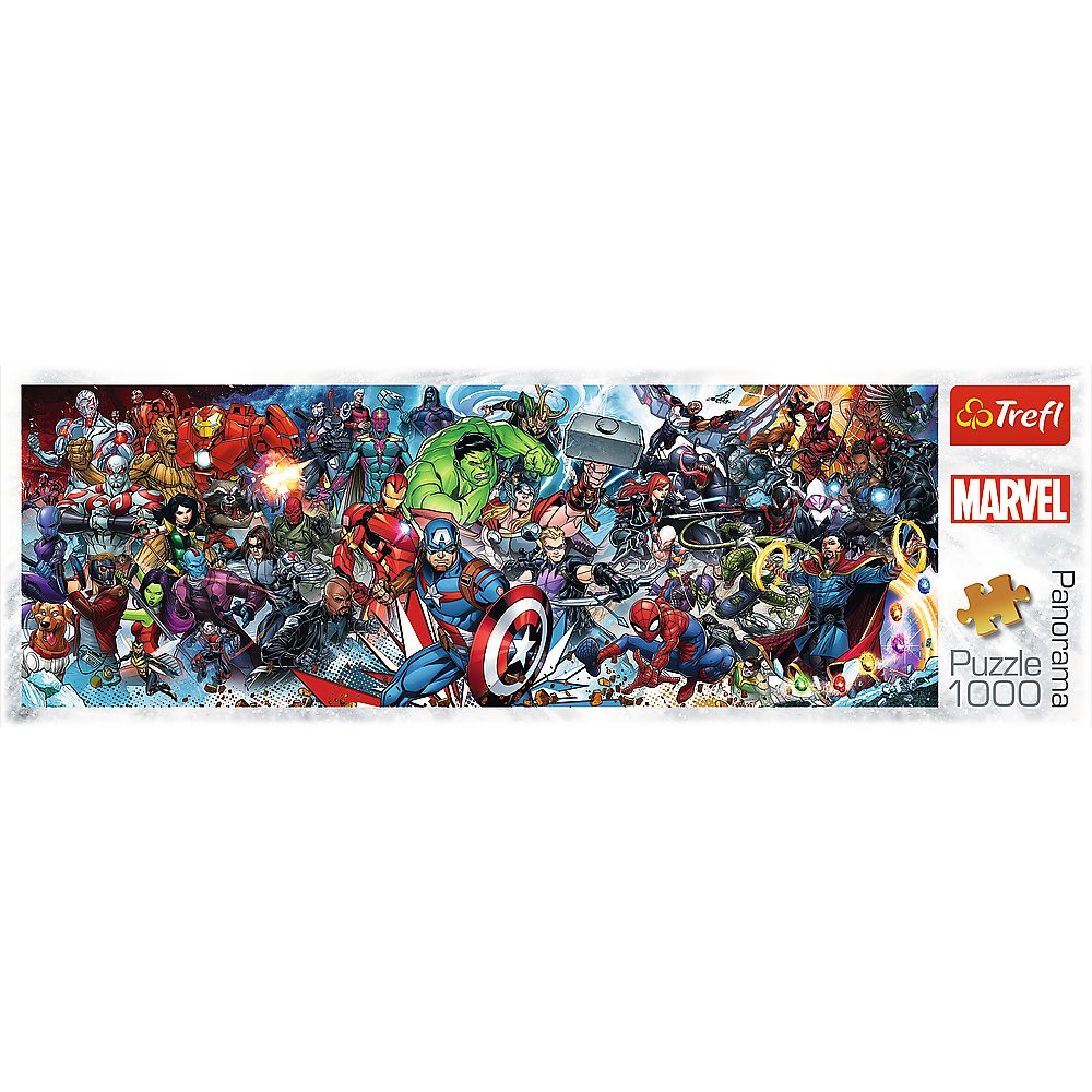 Trefl Puzzle Marvel Universum 1000 Teile Panorama Puzzle, 1000 Puzzleteile, Made in Europe