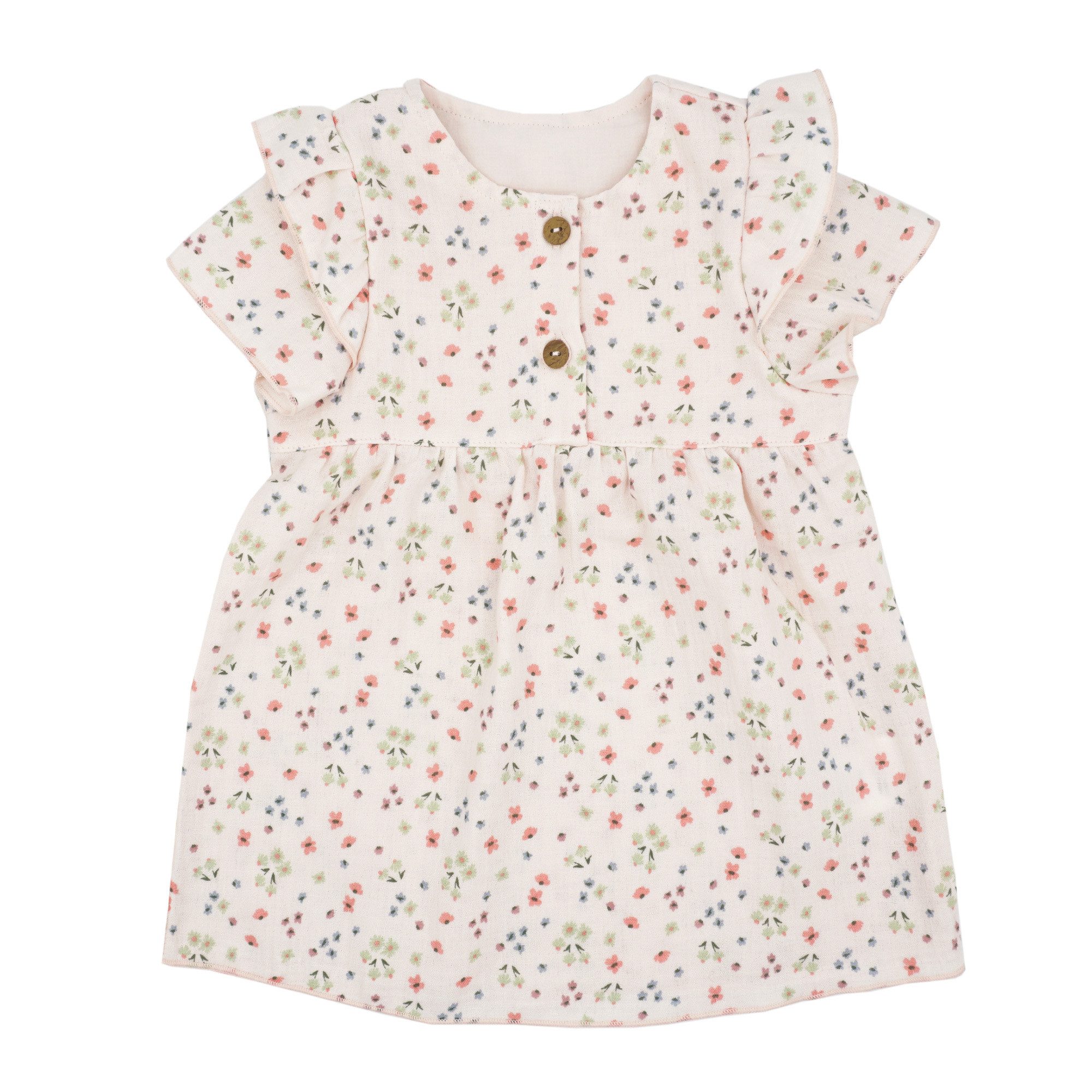 MAXIMO Sommerkleid GOTS BABY GIRL-Kleid, Kurzarm Musselin, Futter (1-tlg)