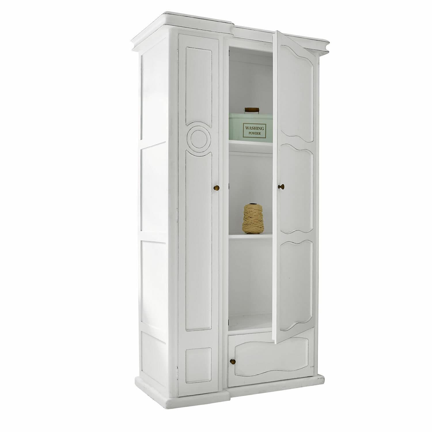 Mirabeau Hochschrank Schrank Garlinet antikweiß