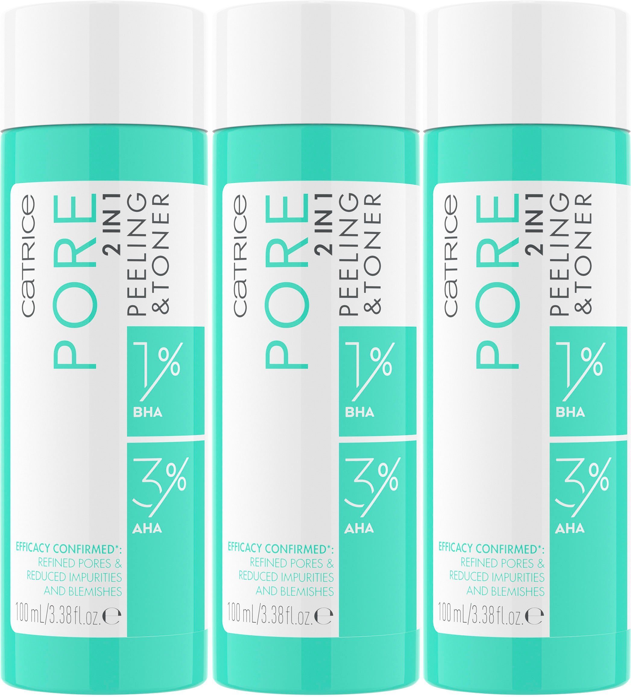 Pore 2-in-1 Gesichtspeeling Toner & Catrice Peeling