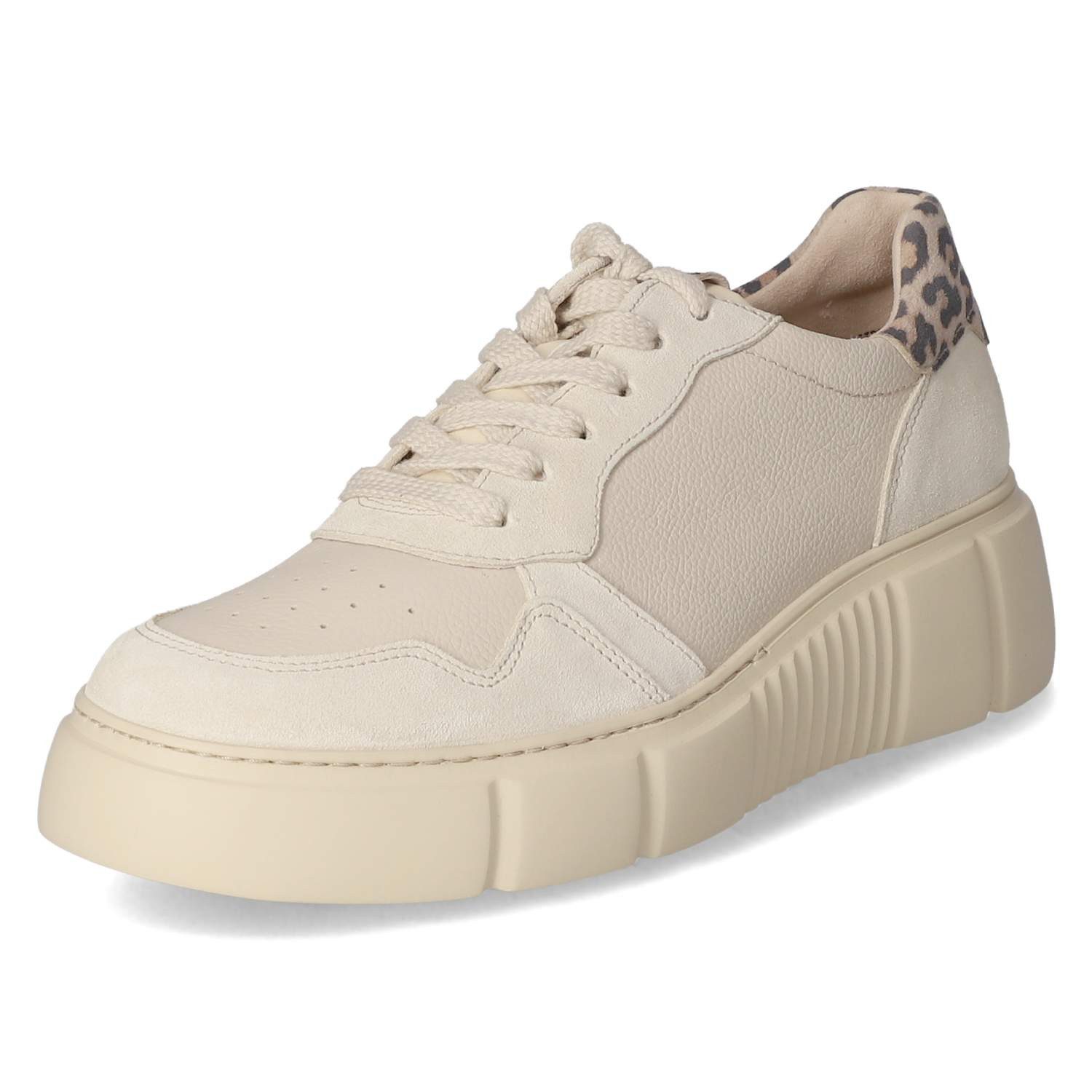Paul Green Paul Green 5401-01 Damen Glattleder beige Schnürschuh günstig online kaufen