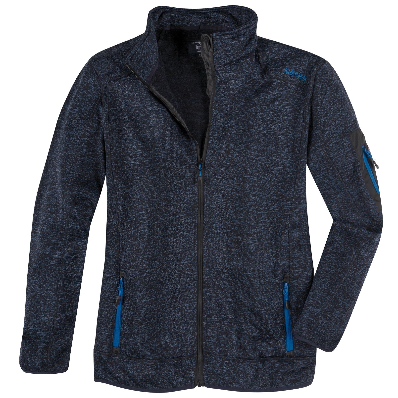 Brigg Fleecejacke XXL Brigg Fleecejacke in Strickoptik navy melange