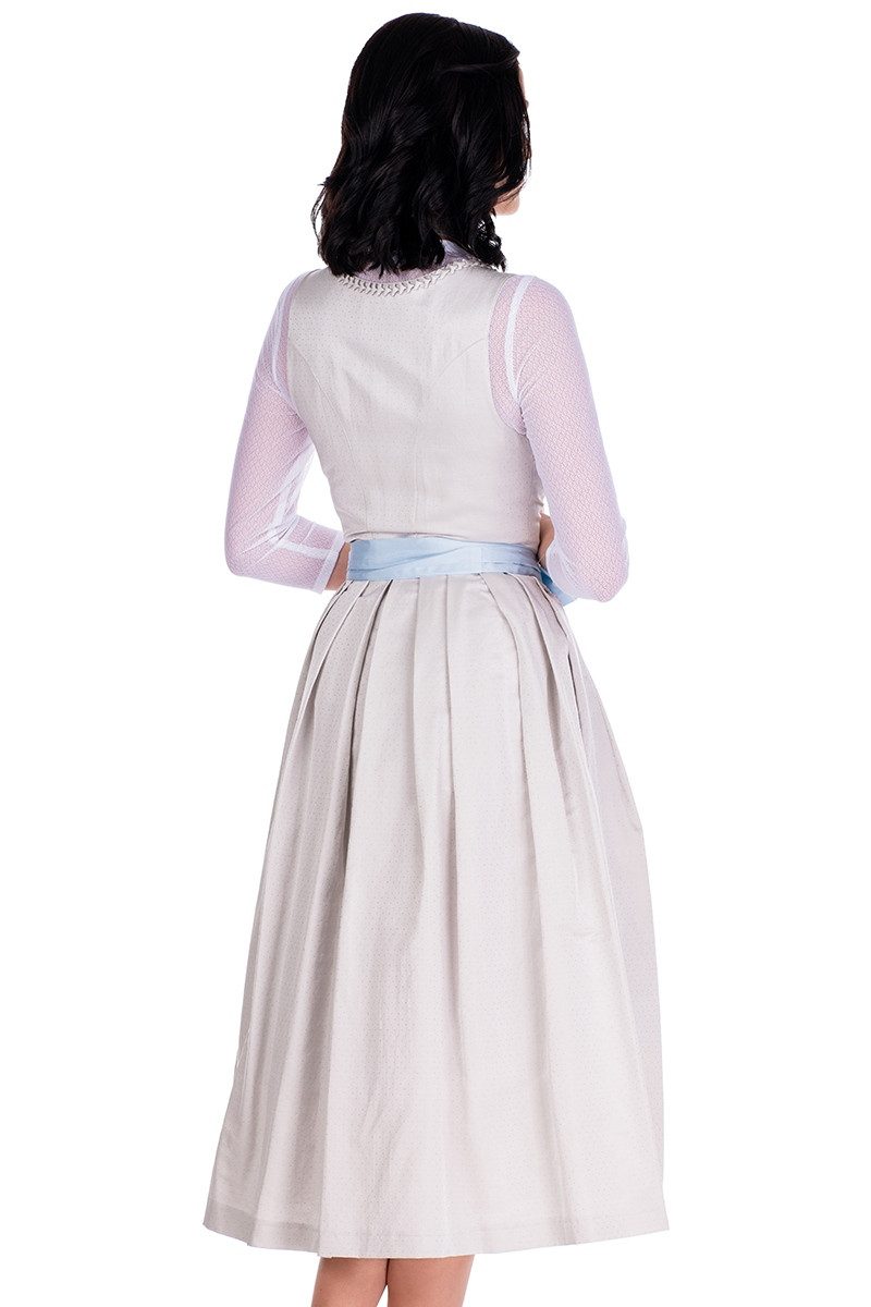 Hammerschmid Dirndl Dirndl lang 2tlg. - SCHLIERSEE - cremebeige/hellblau