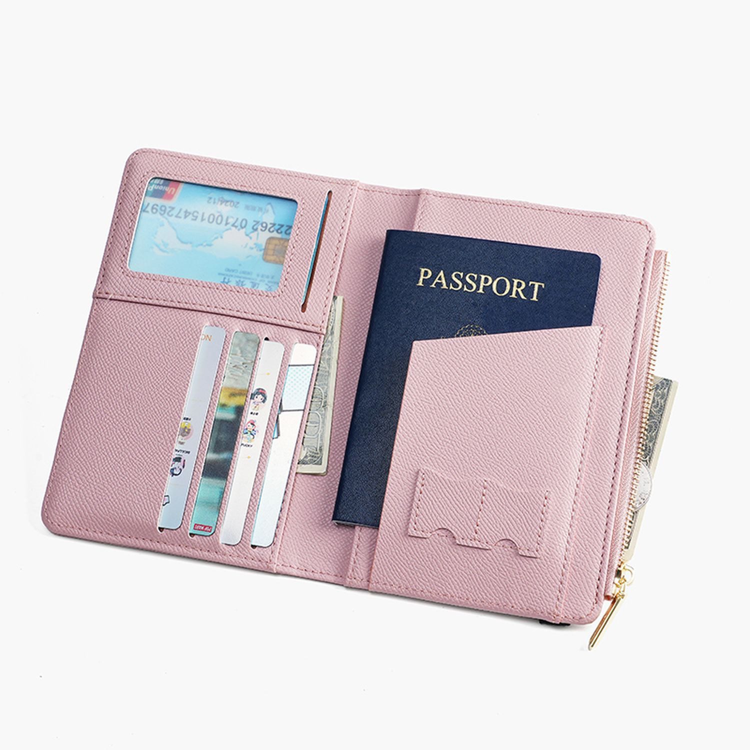 Cadorabo Kartenetui Mini Geldbeutel (1-tlg), Reisepasshülle Travel Wallet RFID Blocker Halter Tasche Kartenetui – Bild 5 von 5