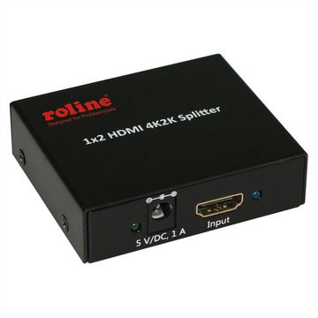 ROLINE HDMI Video-Splitter, 2fach Audio- & Video-Adapter