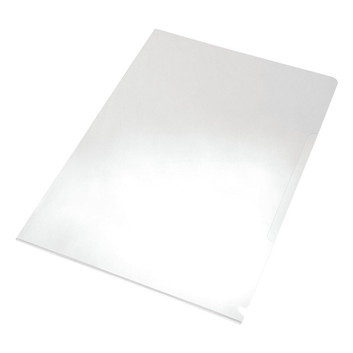 EICHNER Prospekthülle, 100 Stück, Format A4, glatt, oben/seitlich offen, 0,18 mm