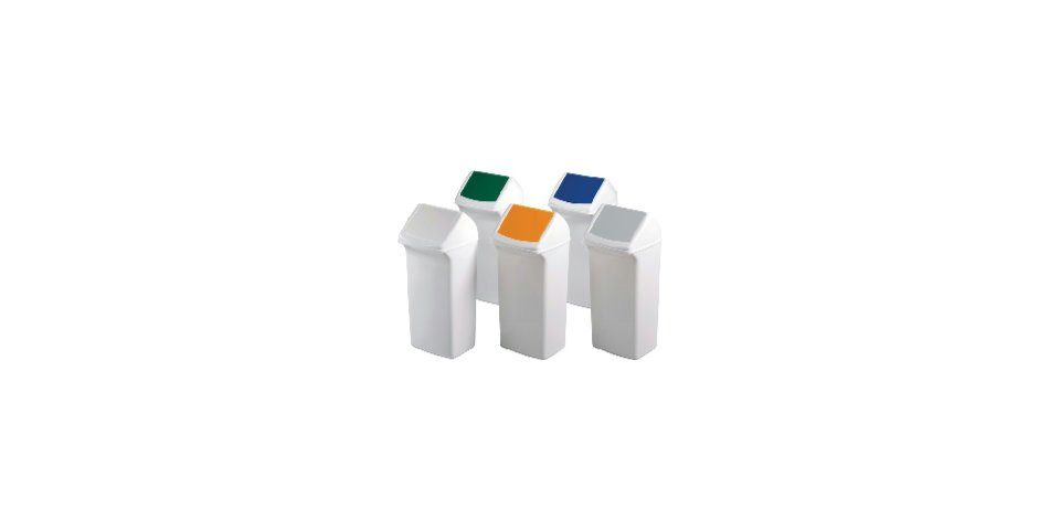 DURABLE Deckel DURABLE 9000468633 Wertstoffsammler 40 l H747xB320xT366mm weiß / bla