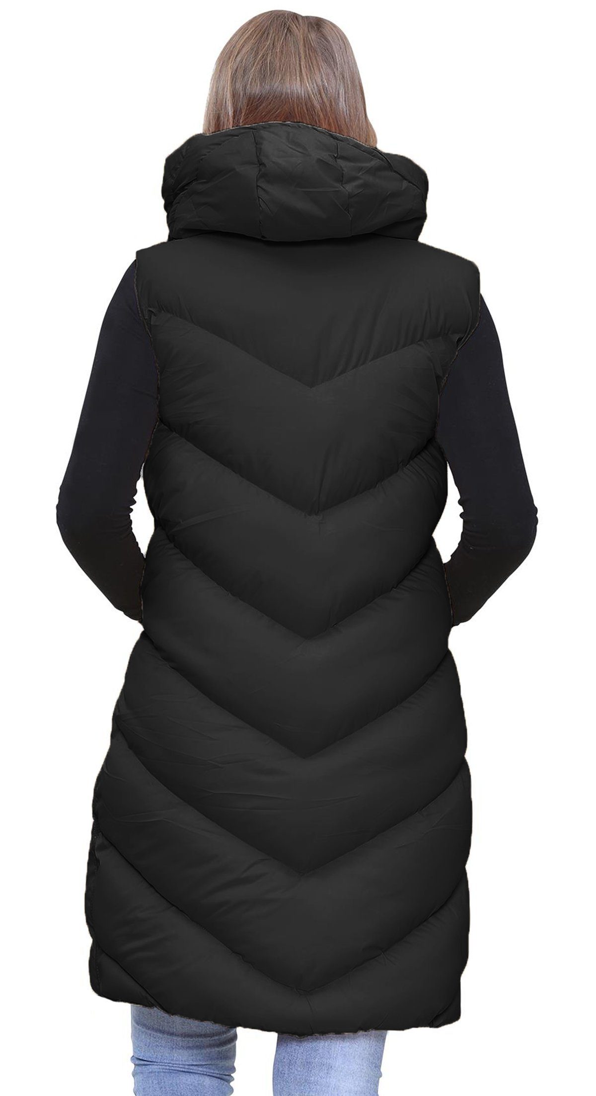 RMK Longweste Damen Steppweste Lang Weste günstig online kaufen