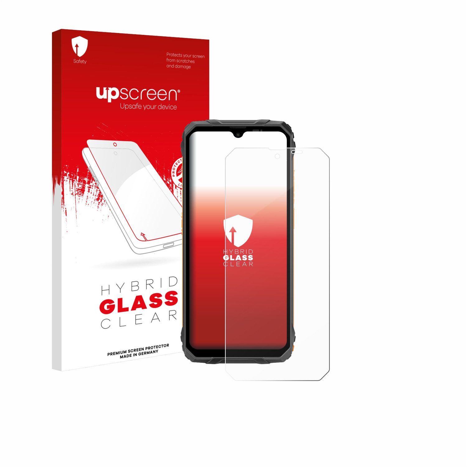 upscreen Displayschutzglas Folie für Blackview Fort 1, Schutzfolie Glas Panzer Display Schutz klar