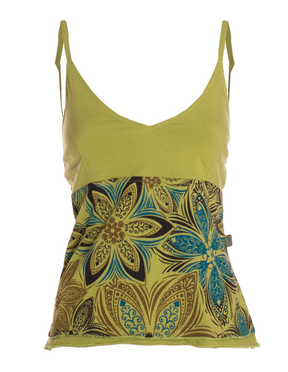 Shirttop Sommer Top Damen Hemdchen Träger Floral Bedruckt Baumwolle
