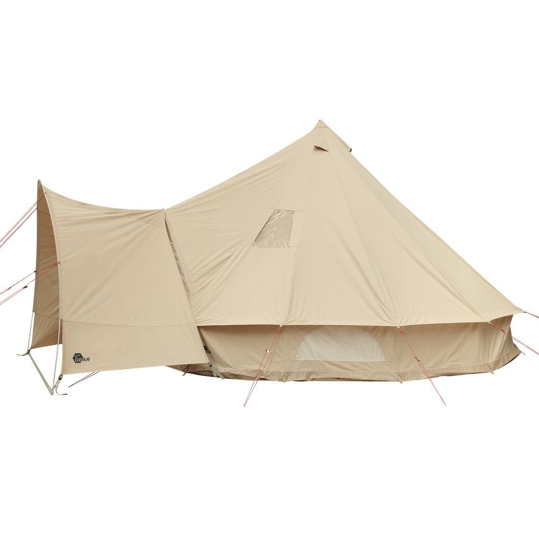 UV50+ yourGEAR Tipi-Zelt mit Desert Baumwolle Tipi Zelt 8 yourGEAR Pro Personen: Vordach, Camping 8