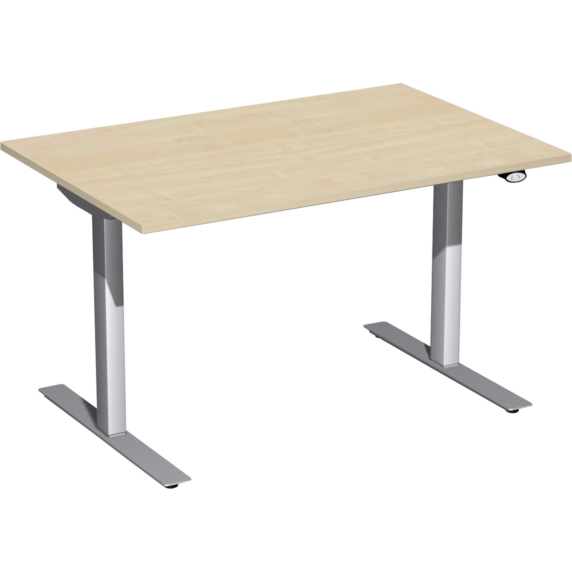 geramöbel Schreibtisch Elektro-Hubtisch S-08F1208-AS 120x80x65-125cm ahorn/silber