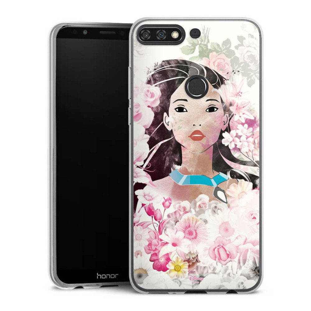 DeinDesign Handyhülle Pocahontas Disney Offizielles Lizenzprodukt Colors Of The Wind, Huawei Y7 (2018) Slim Case Silikon Hülle Ultra Dünn Schutzhülle