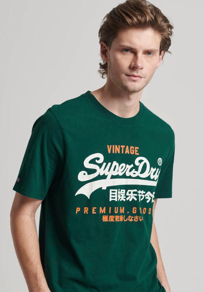 Superdry T-Shirt CLASSIC VL HERITAGE T SHIRT pine green