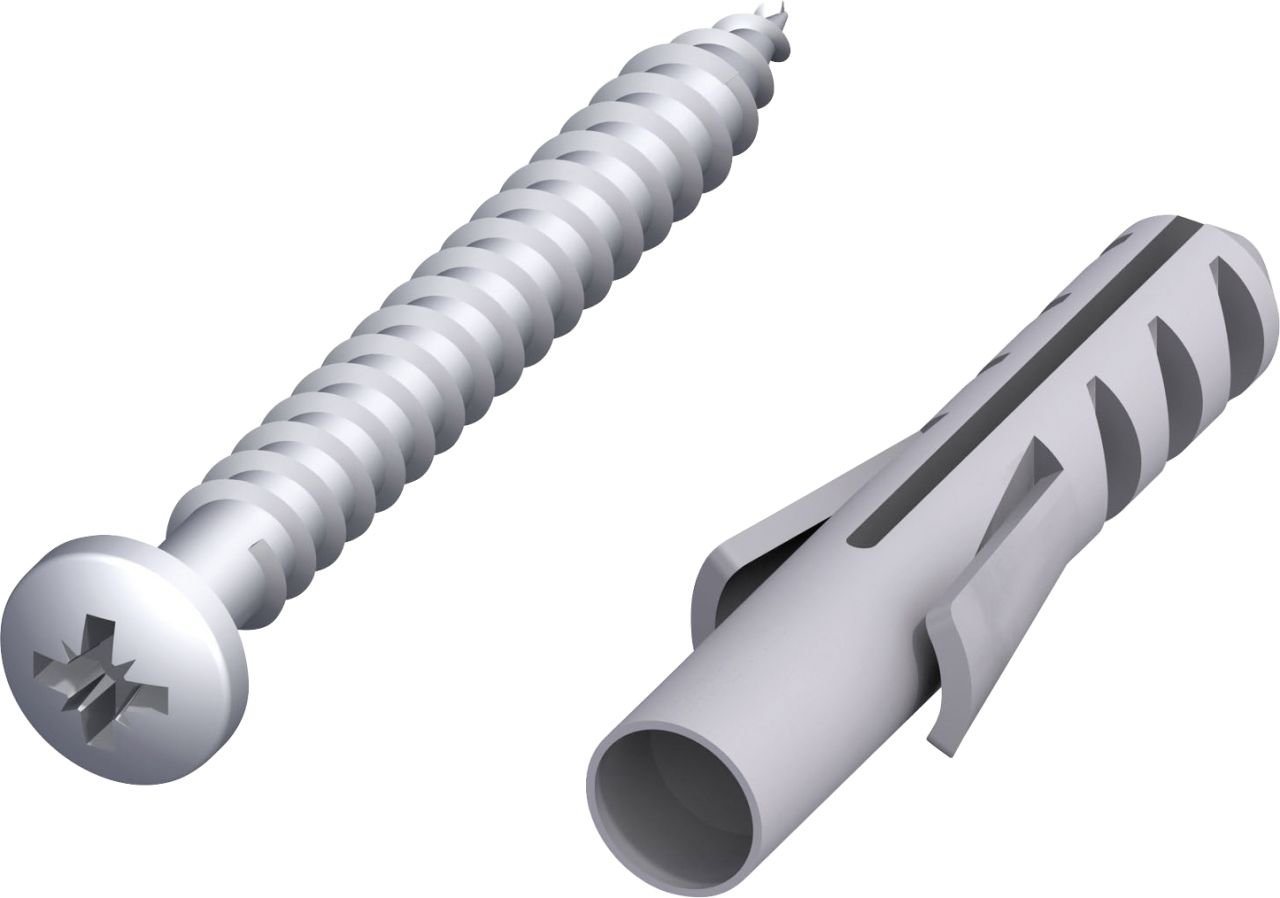 Thumbnail - alfer Schrauben- und Dübel-Set alfer Schrauben und Dübel 4 x 45 mm Stahl verzinkt