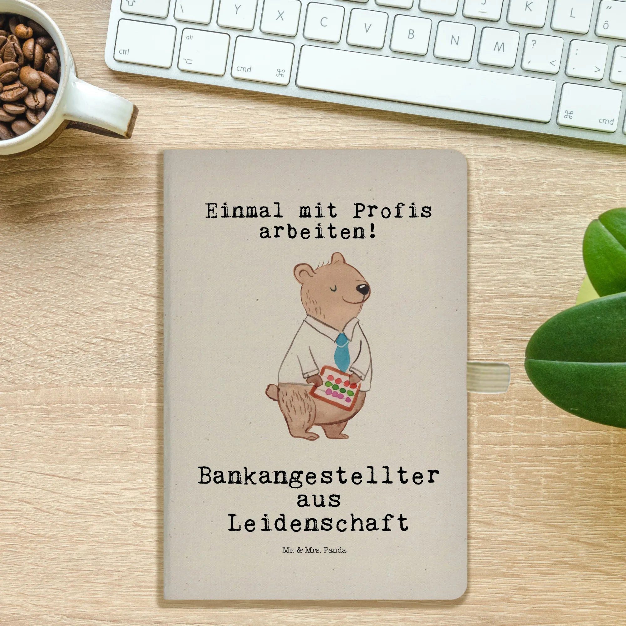Thumbnail - Mr. & Mrs. Panda Notizbuch Bankangestellter Leidenschaft - Transparent - Geschenk, Danke, Mathem Mr. & Mrs. Panda, Flexi...