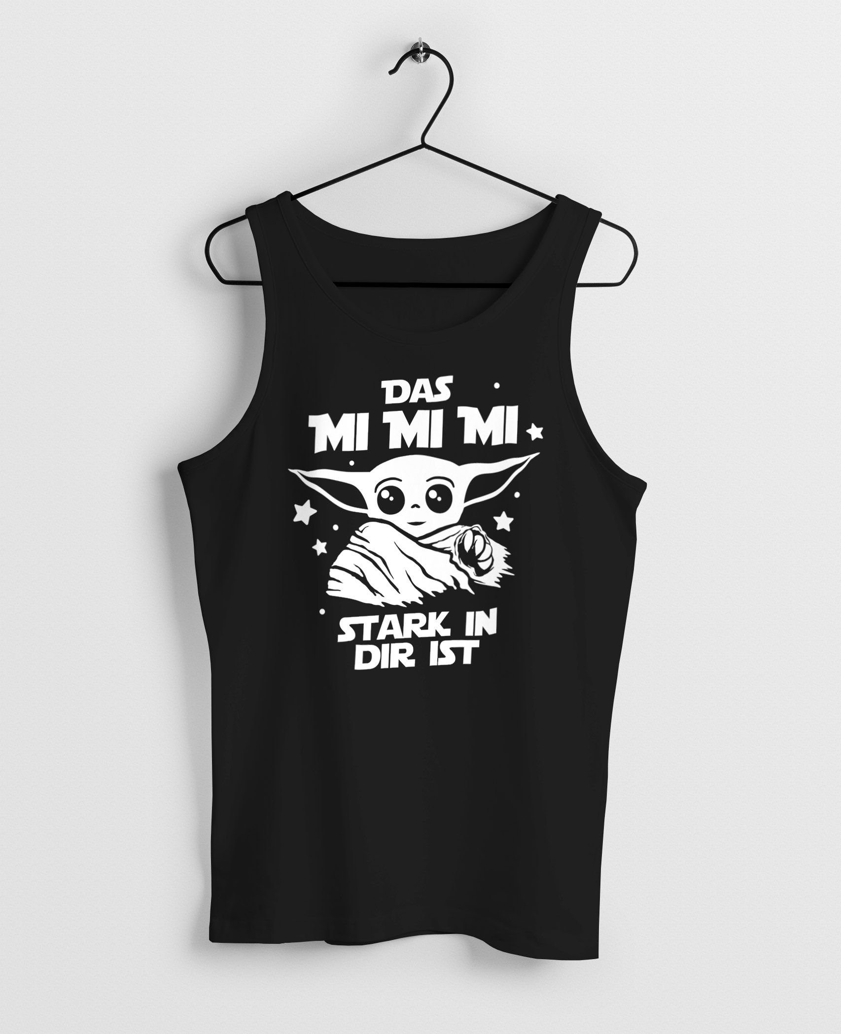 Das mi Parodie ist Achselshirt mi mit Tanktop in stark Print mi MoonWorks Moonworks® Spruch Fun-Shirt Tanktop dir Herren