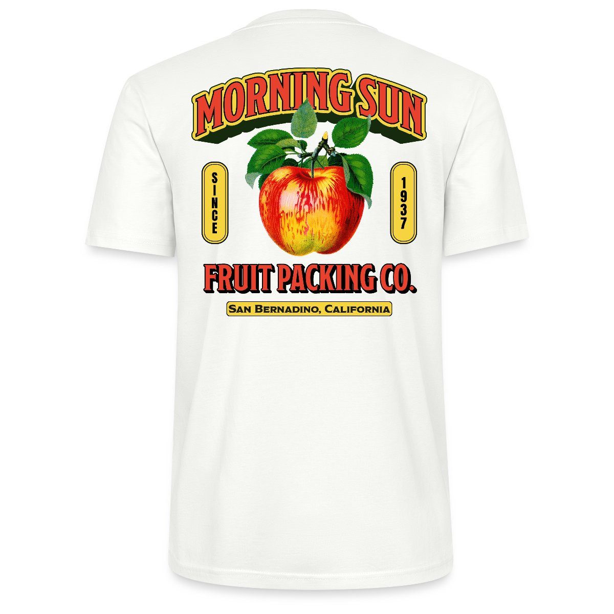 T-Shirt Retro Apfel Print Unisex Bio T-Shirt