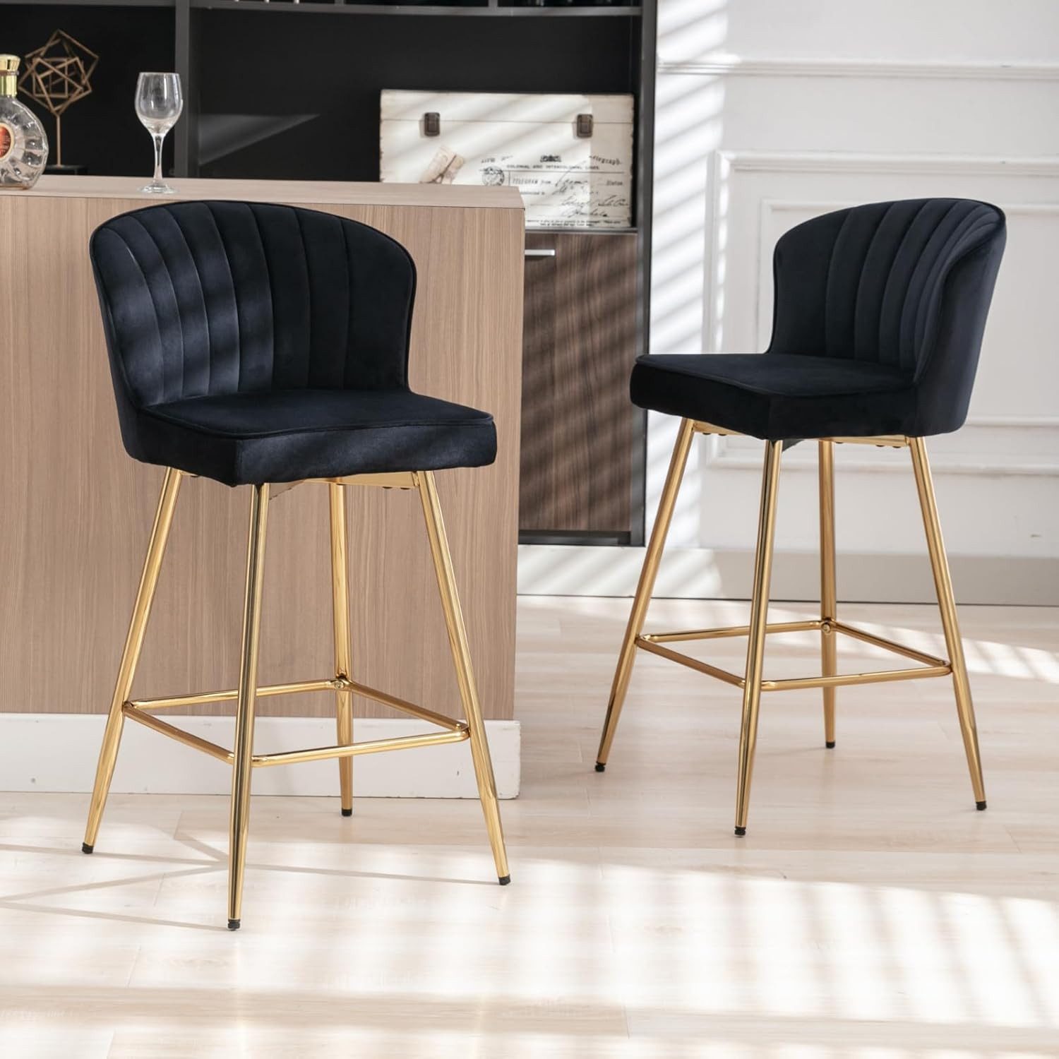 CHAIRUS Barhocker 2er-Set PU-Leder Barhocker mit günstig online kaufen