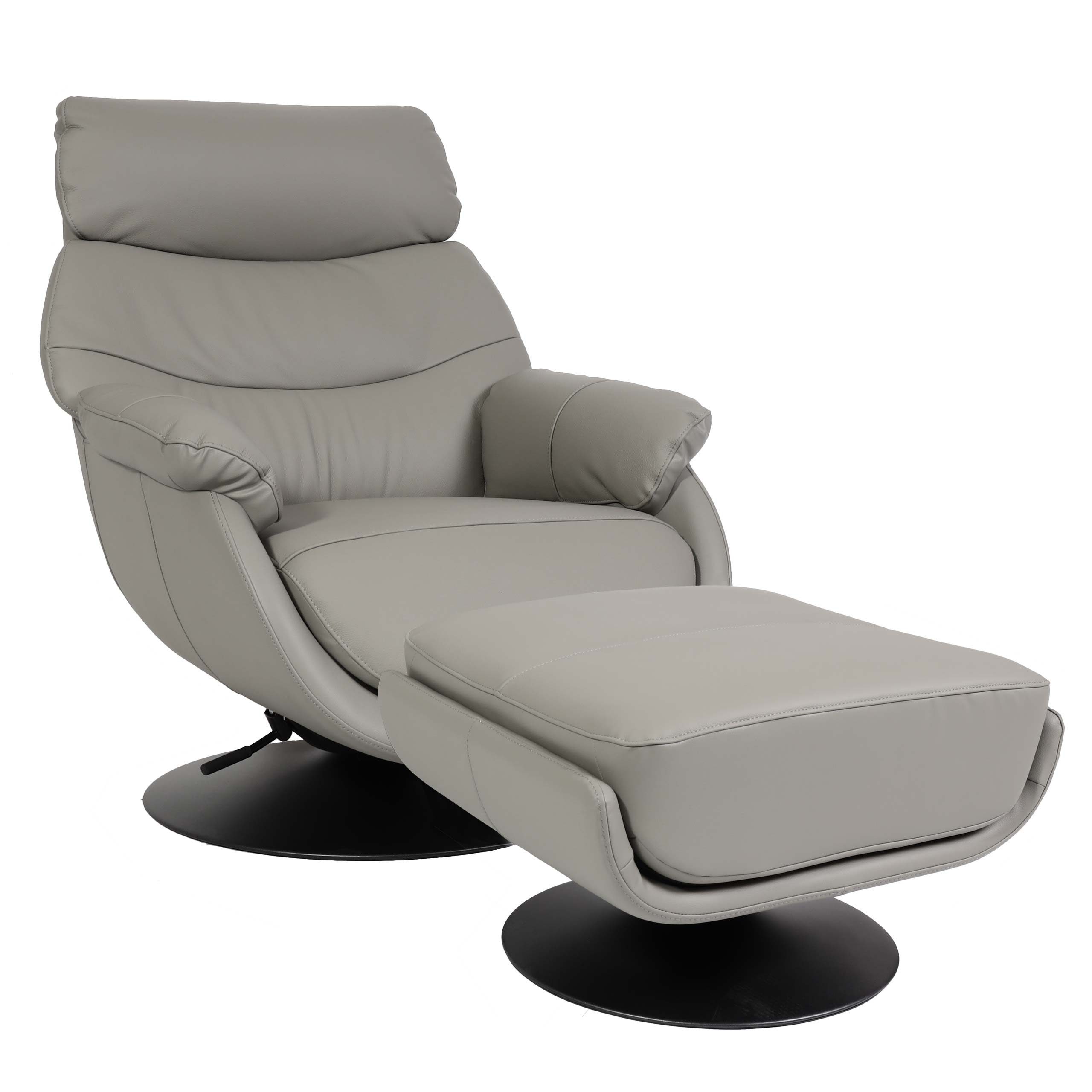 MCW Relaxsessel MCW-K99, Mit Feststellhebel, Breite Sitzfläche, Mit Armlehnen grau | grau