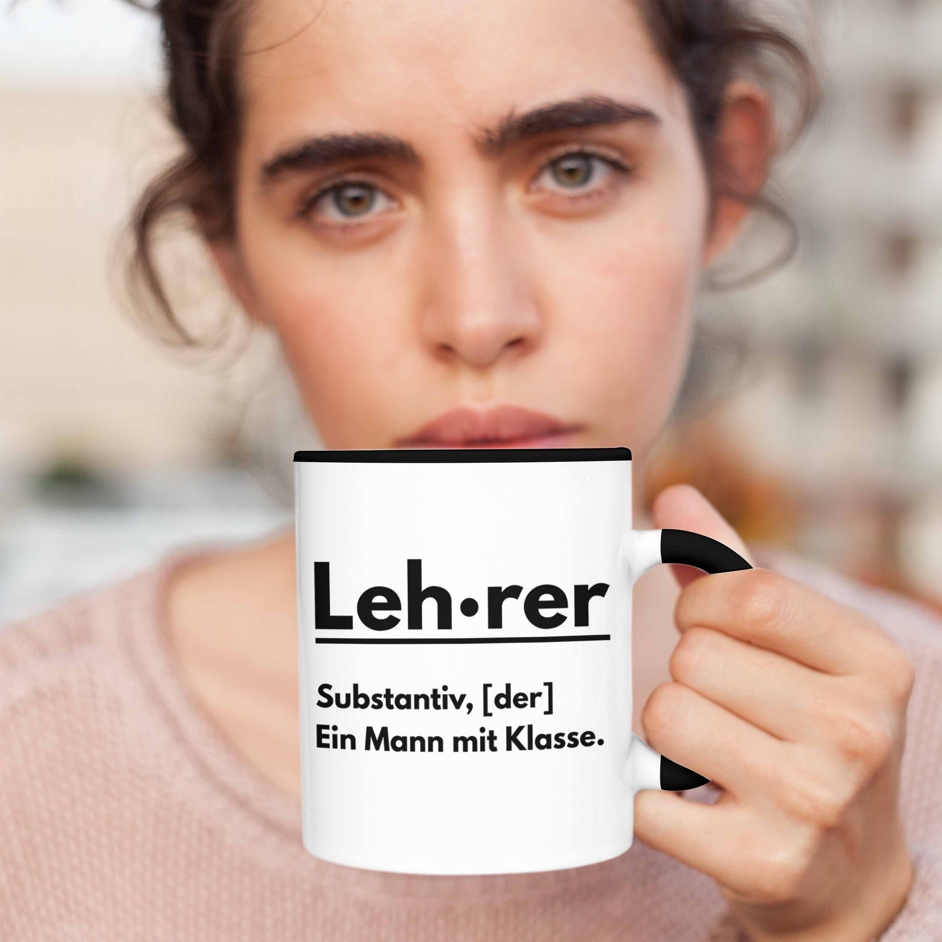 Schwarz Tasse Mit Ein Abschied Klassenlehrer Geschenk Trendation Mann Lehrer Geschenkidee Klasse - Lustig Trendation Tasse Abschiedsgeschenk