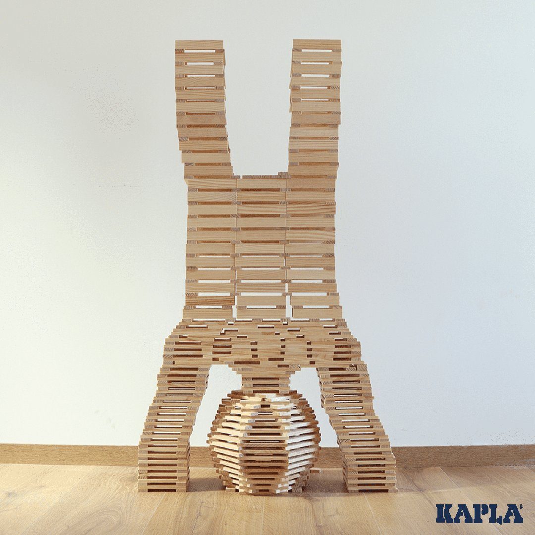 KAPLA® 1000 Stück Box Bausteine Starterbox Pinienholz Steine Holzbausteine Spielbausteine, (1000 St), Naturbelassen