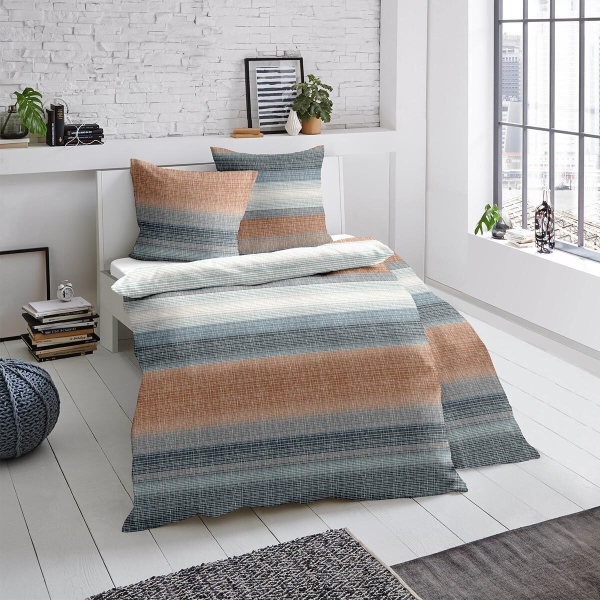 TRAUMSCHLAF Bettwäsche Elverum, Biber, 2 teilig, Biberbettwäsche weich und günstig online kaufen