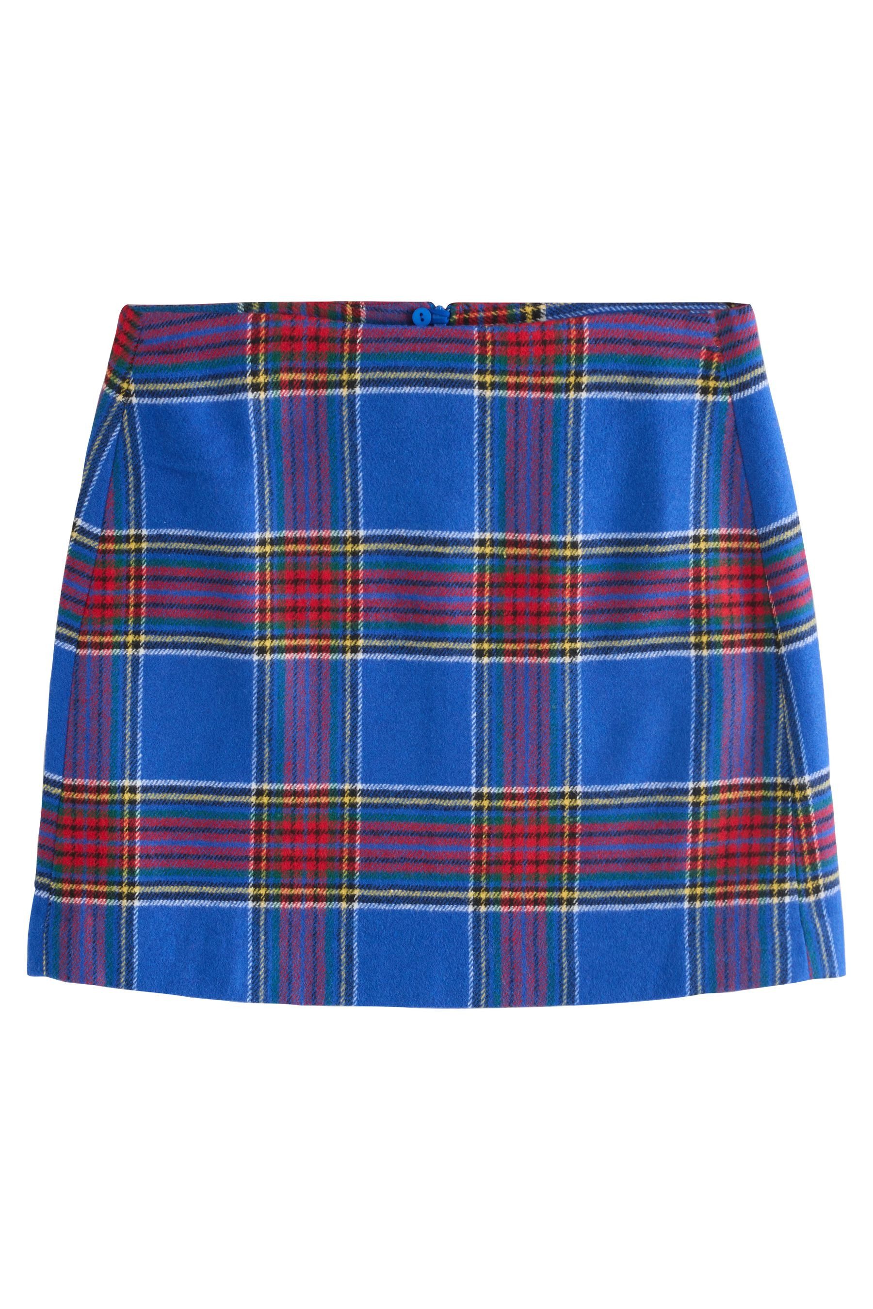 Next Minirock Karierter Minirock mit Wolle (1-tlg)