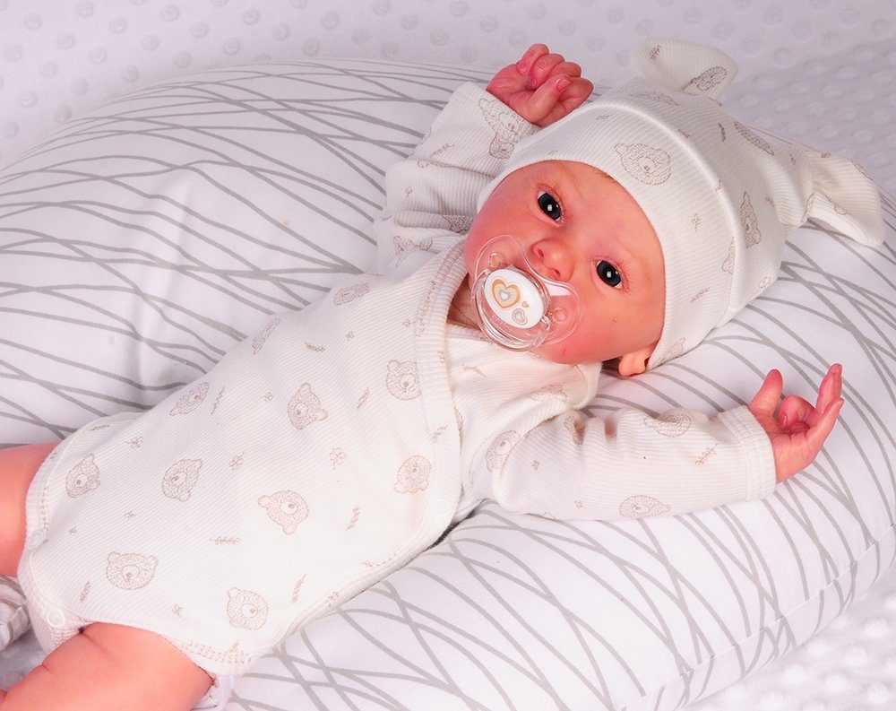 La Bortini Erstlingsset Baby Anzug Hose Mütze Anzug 44 56 3Tlg 3-teilig Body 62 elastisch 50 Wickelbody