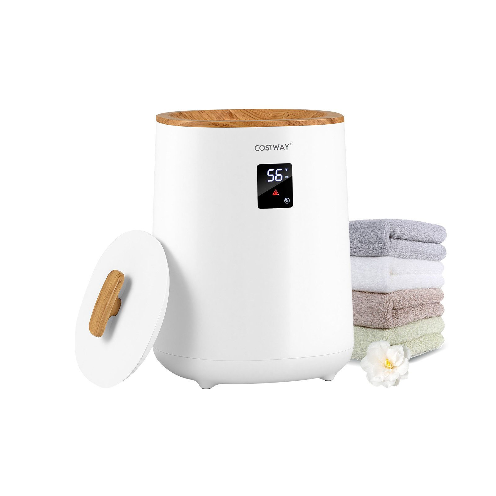 COSTWAY Badheizkörper, 18L Eimer Handtuchwärmer mit LED-Anzeige
