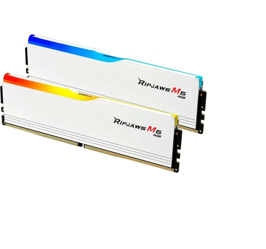 G.Skill Ripjaws M5 RGB 48 GB (2 x 24 GB) DDR5-5200 Weiß PC-Arbeitsspeicher (Dual Channel Kit, 48GB)