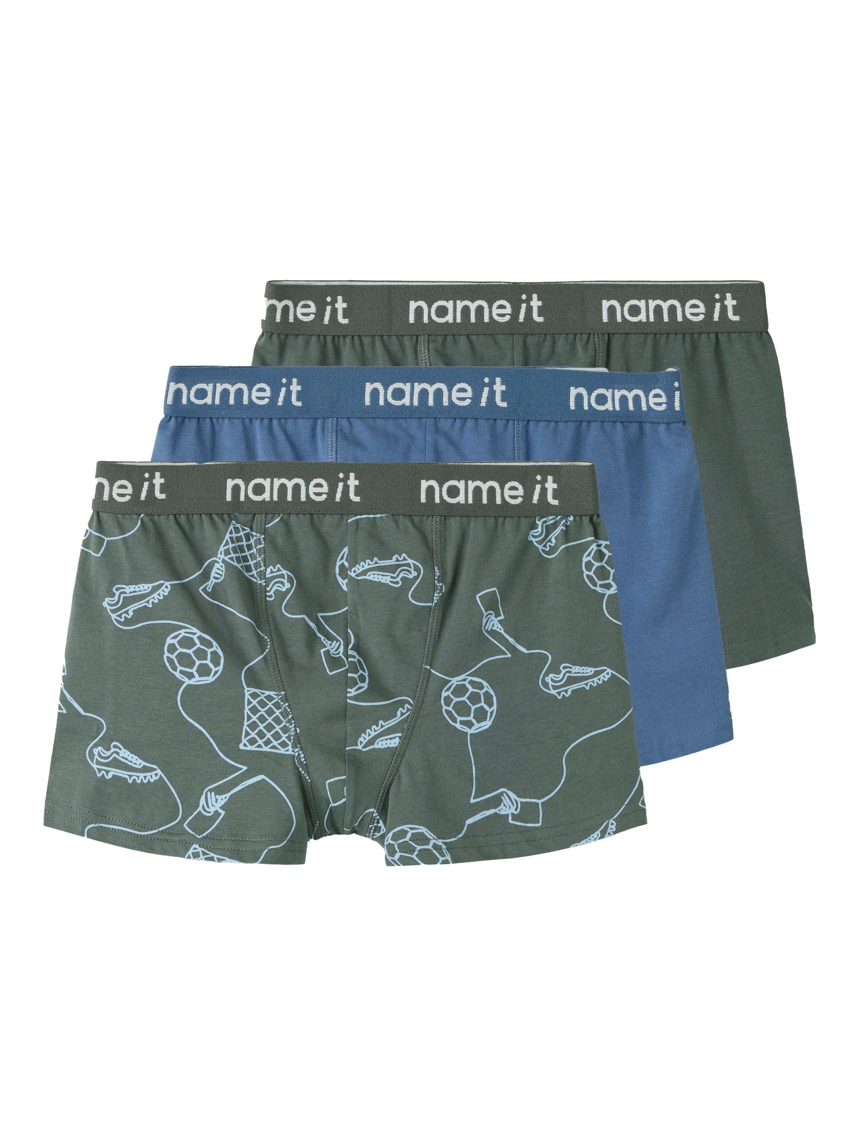 Name It Boxershorts NKMBOXER 3P KICK OFF NOOS (Packung, 3-St) Baumwollmischung, uni und bedruckt im Set