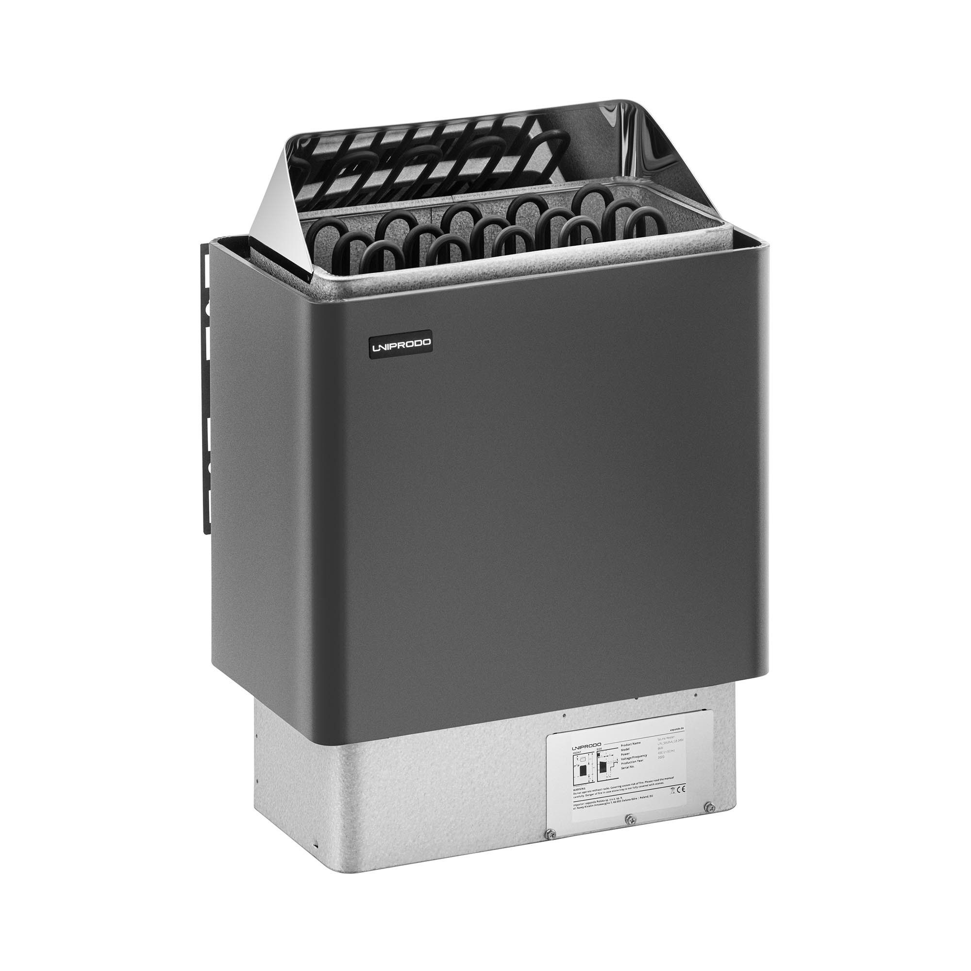 Uniprodo Saunaofen 8 kW 400 V 3N elektrisch Saunaheizgerät Saunaheizung Sauna Ofen, 8 kW, verschiedene Produktvarianten