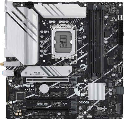 Asus PRIME B760M-A WIFI D4 Mainboard, Intel B760, mATX, DDR4 Speicher, PCIe 4.0, 2x M.2, WiFi 6, Aura Sync