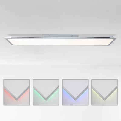 Lightbox LED Panel, CCT - über Fernbedienung, LED fest integriert, warmweiß - kaltweiß, dimmbares Aufbaupaneel 120x30cm, mit RGB Backlight, Metall/Kunststoff