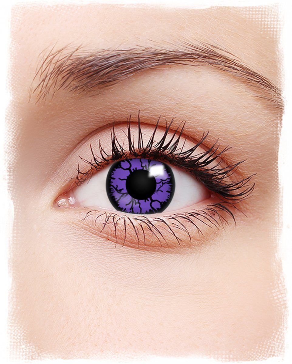 Farblinsen Violettes Reptil Halloween & SFX Kontaktlinsen