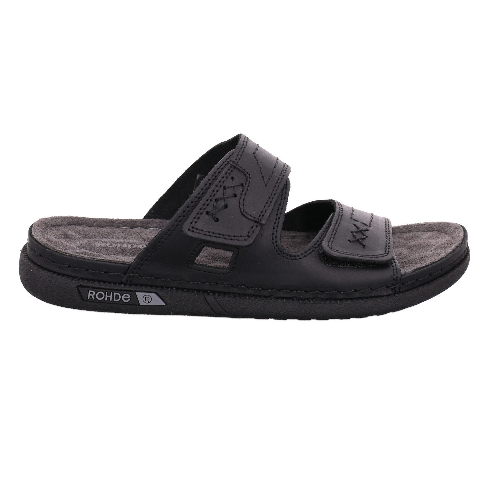 Rohde CENTO Pantolette Sommerschuh, Hausschuh mit zwei praktischen Klettverschlüssen