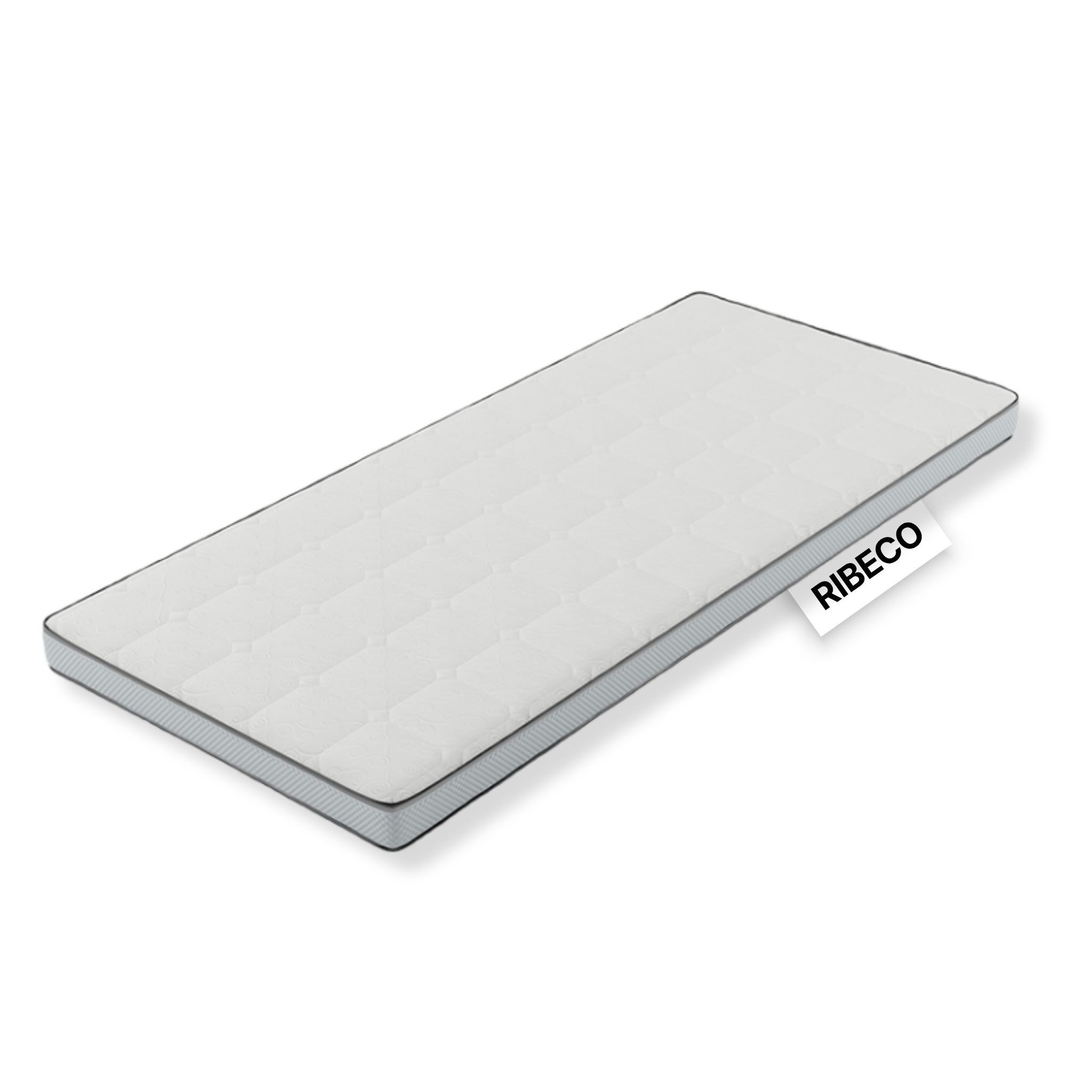 RIBECO, Topper Aaron, Topper 90x200 cm,180x200 cm, 8 cm hoch, Gelschaum, Matratze, Boxspringbett geeignet, ergonomisch, Made in EU