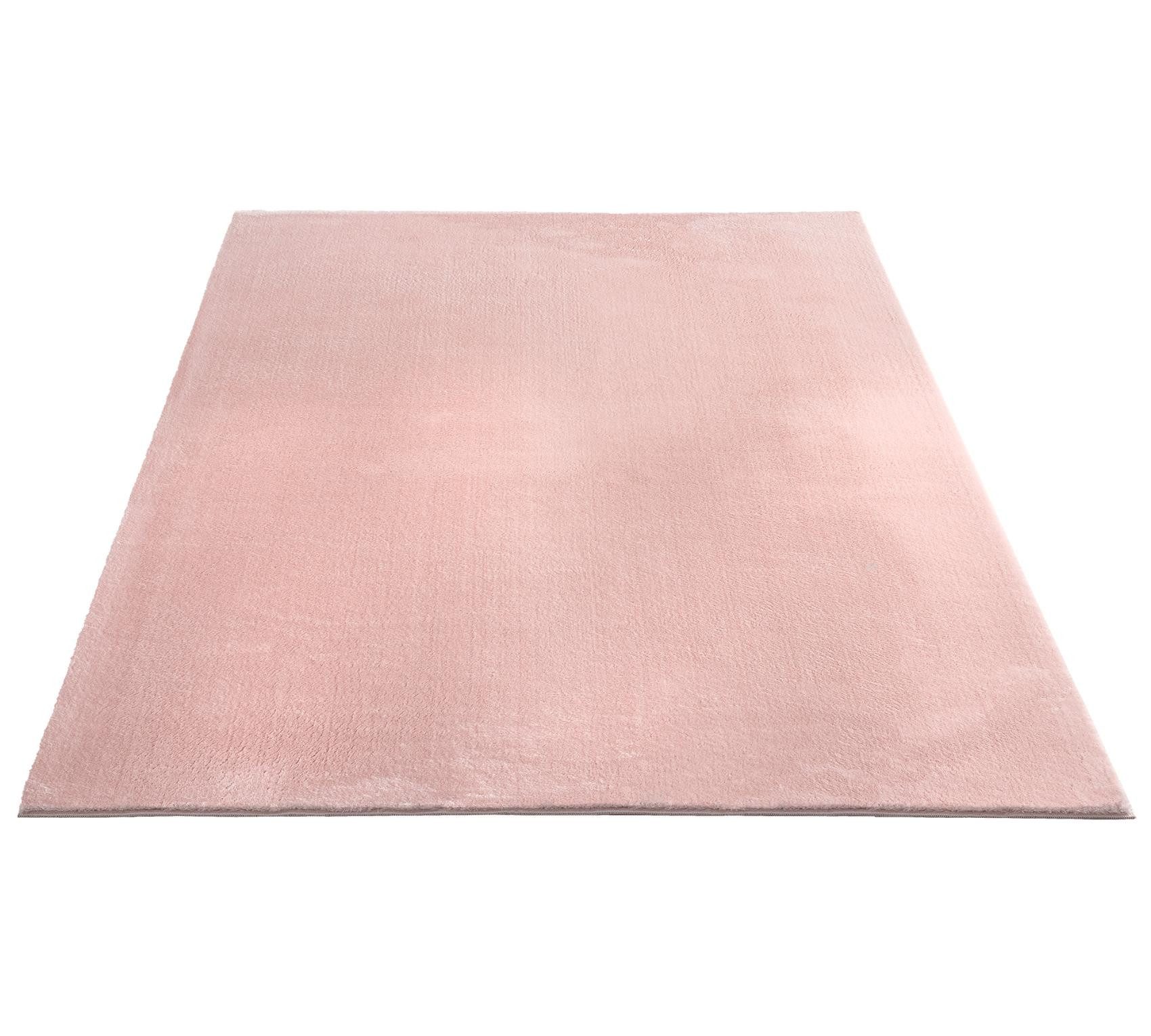 Floornovo Hochflor-Teppich Urban Blush, Besonders weicher Teppich, Einfarbig, rechteckig, Trocken- und Feuchträume