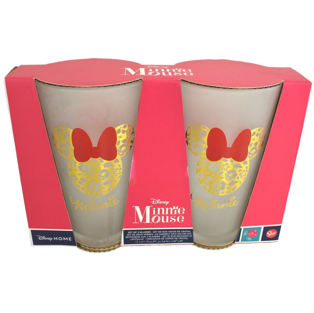 Stor Tasse Trinkglas Set im Geschenkkarton 2er Set verschiedene Motive, Borosilikatglas, authentisches Design